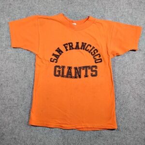 Vintage Artex San Francisco Giants Youth Large Orange T-Shirt Made in USA